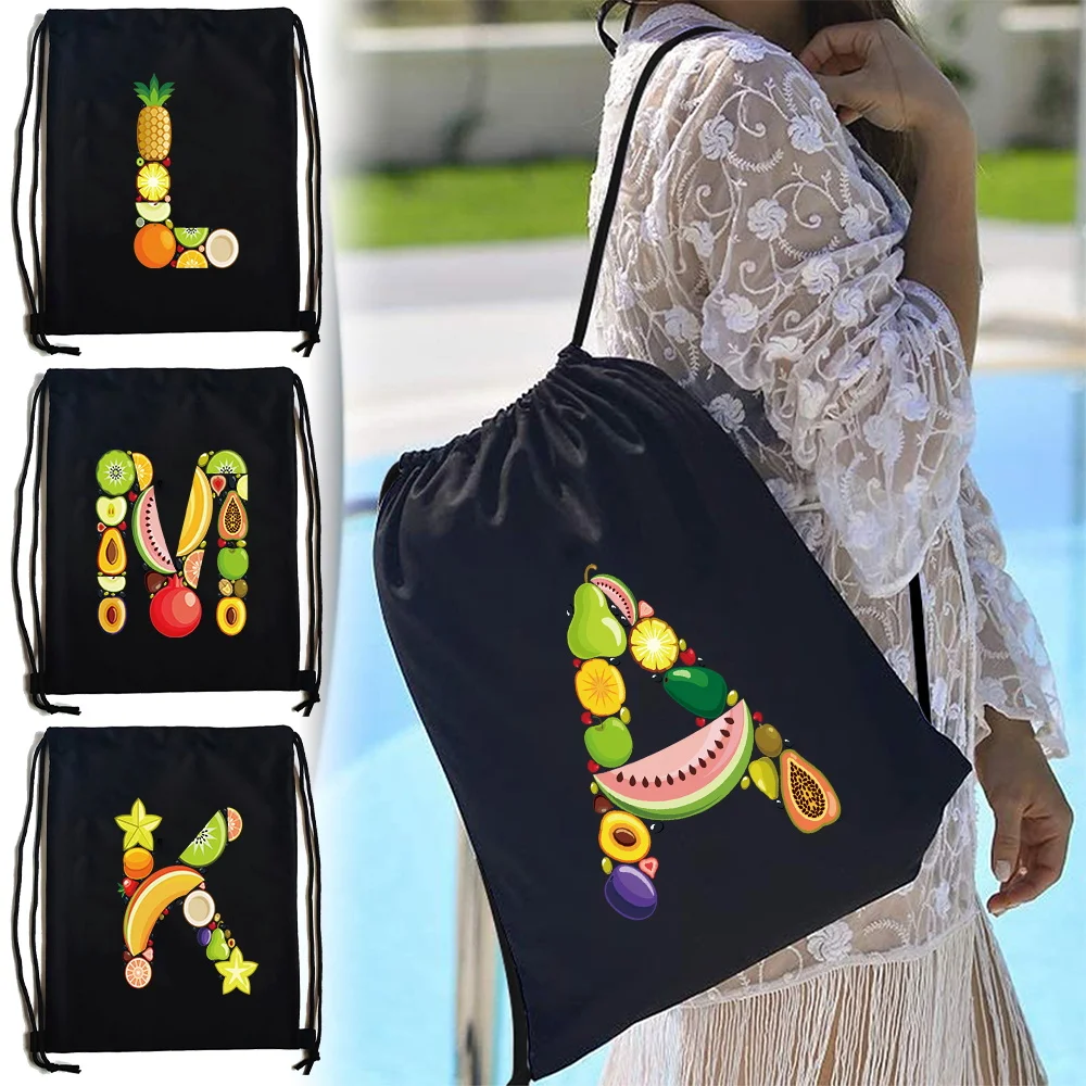 Unisex Drawstring Sports Fitness Bag Handbag Suitable for swimming yoga shopping travel everyday storage