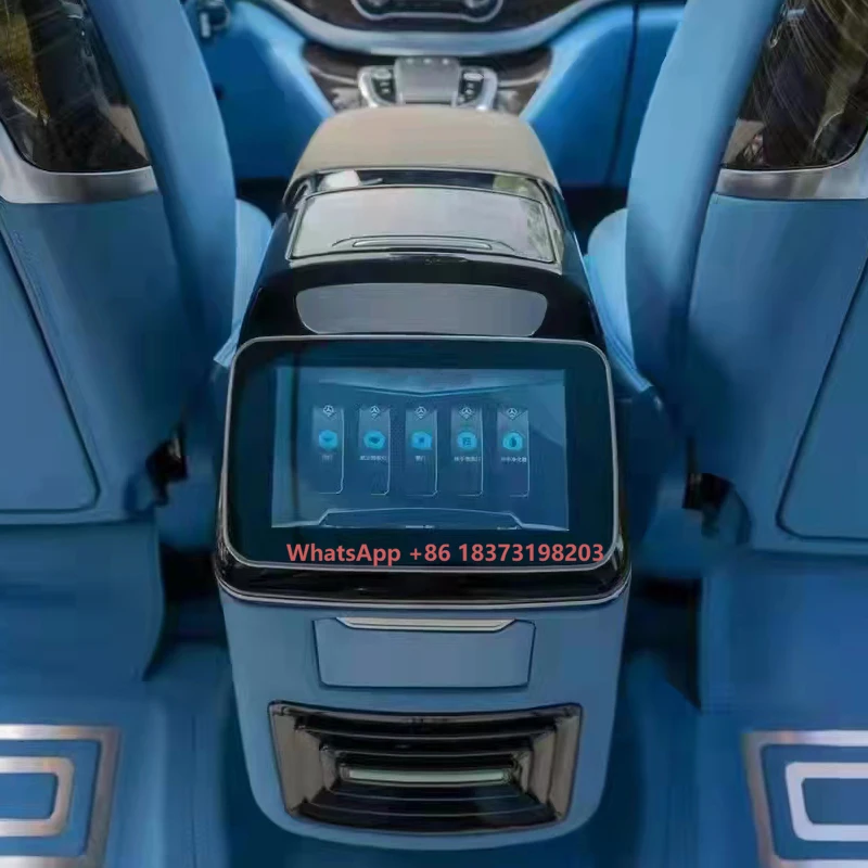 Luxury Car Center Console Armrest Box with Compressor Refrigerator Converted to Meybach Style for Benz Vito Vclass V250 W447