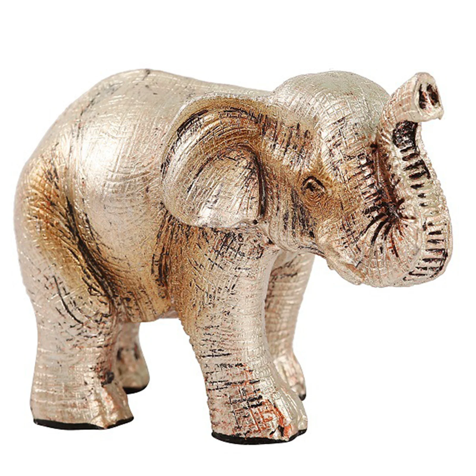 Resin Elephant Ornaments Lucky Elephant Decoration Garden Statue Suitable for Office Wine Cooler Decor CLH@8