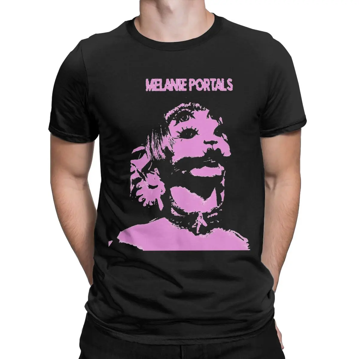 Vintage Melanie Martinez Portals T-Shirt for Men Round Neck Cotton T Shirts Short Sleeve Tee Shirt Birthday Gift Clothing