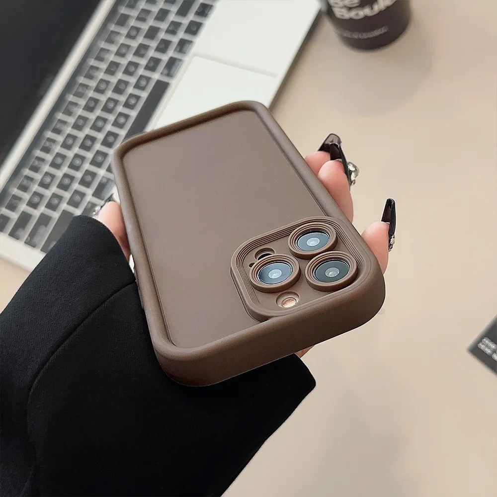 Luxury Candy Color Soft Phone Case For iPhone 15 11 13 16 14 12 Pro Max 11 Plus Mini X XR XS Max 7 8Plus Shockproof Bumper Cover image 3