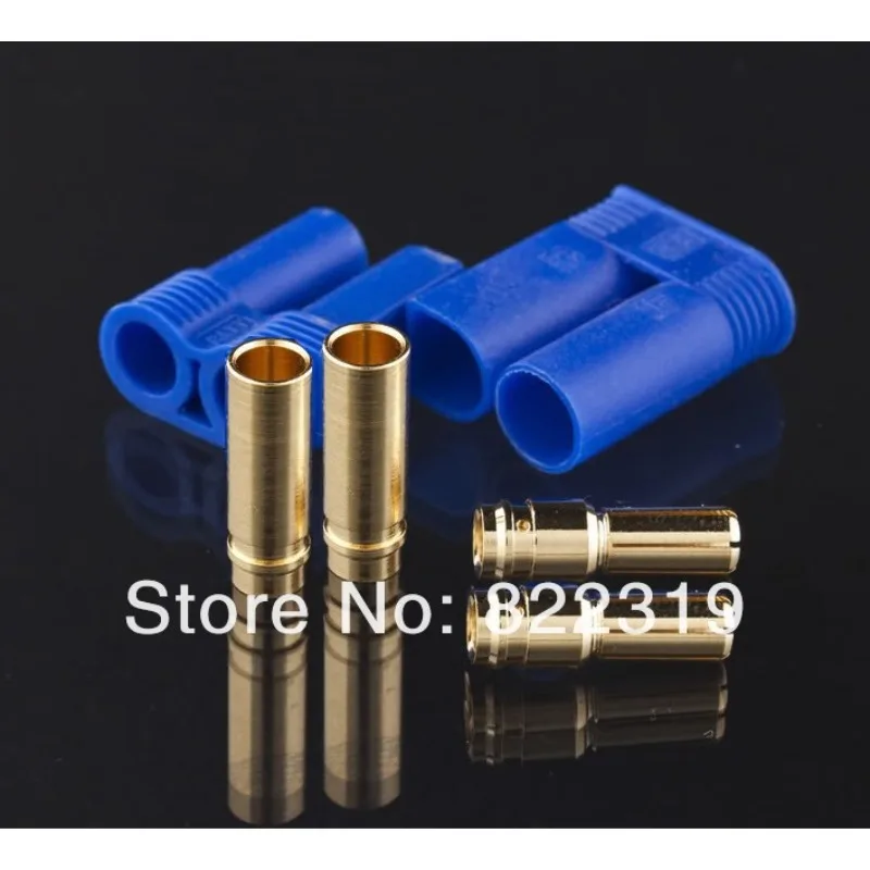 10sets 1 Male/1 Female Connector 2 Male / 2 Female 5MM Bullet Plugs Adapter EC5 Style + Register