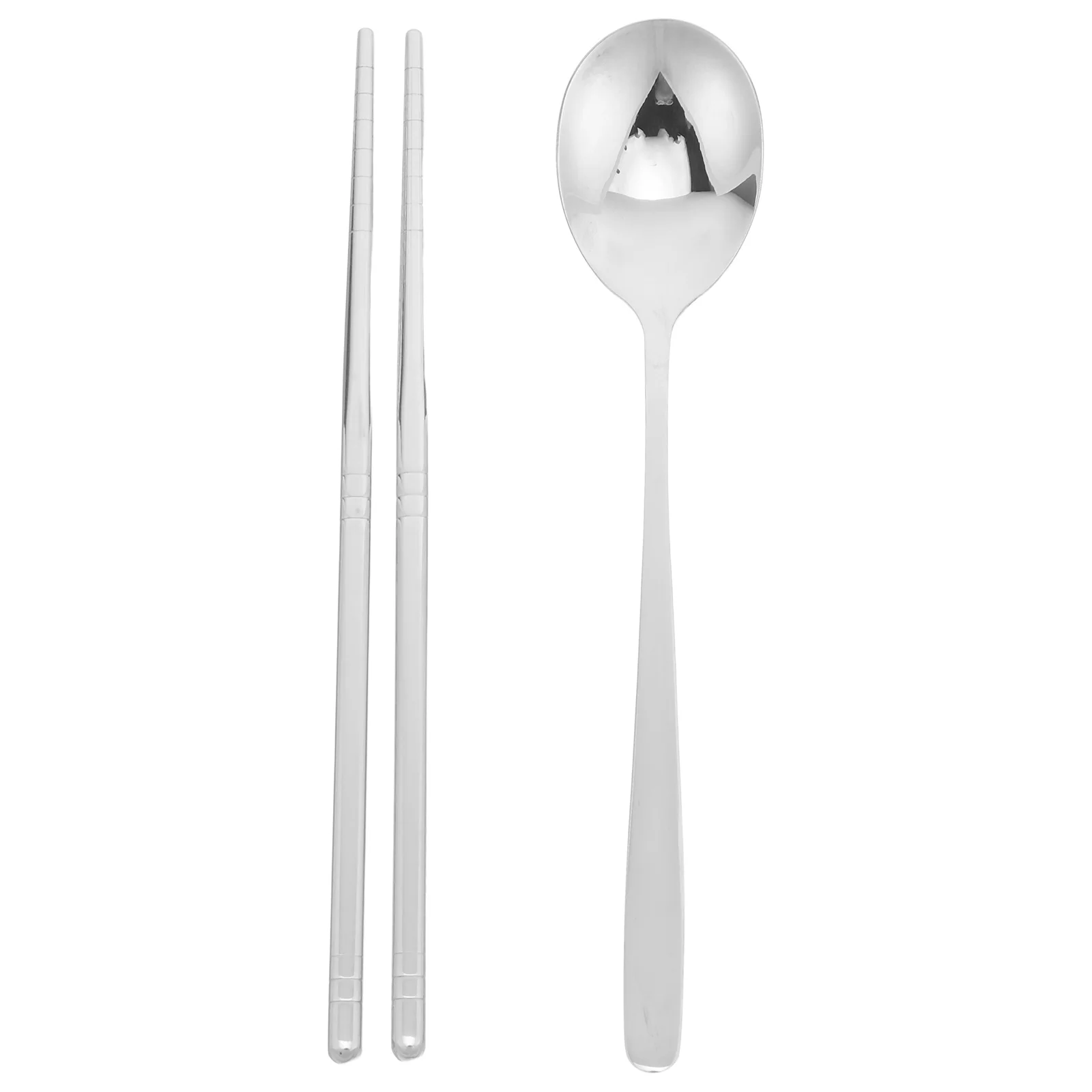 

Reusable Stainless Steel Cutlery Set Spoon Chopsticks Portable Travel Utensils Camping Outdoor Hiking Set Spoons Cutlery