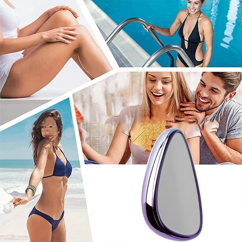 ماكينة إزالة الشعر الزجاجية بدون ألم لإزالة الشعر للنساء، أداة تجميل منزلية