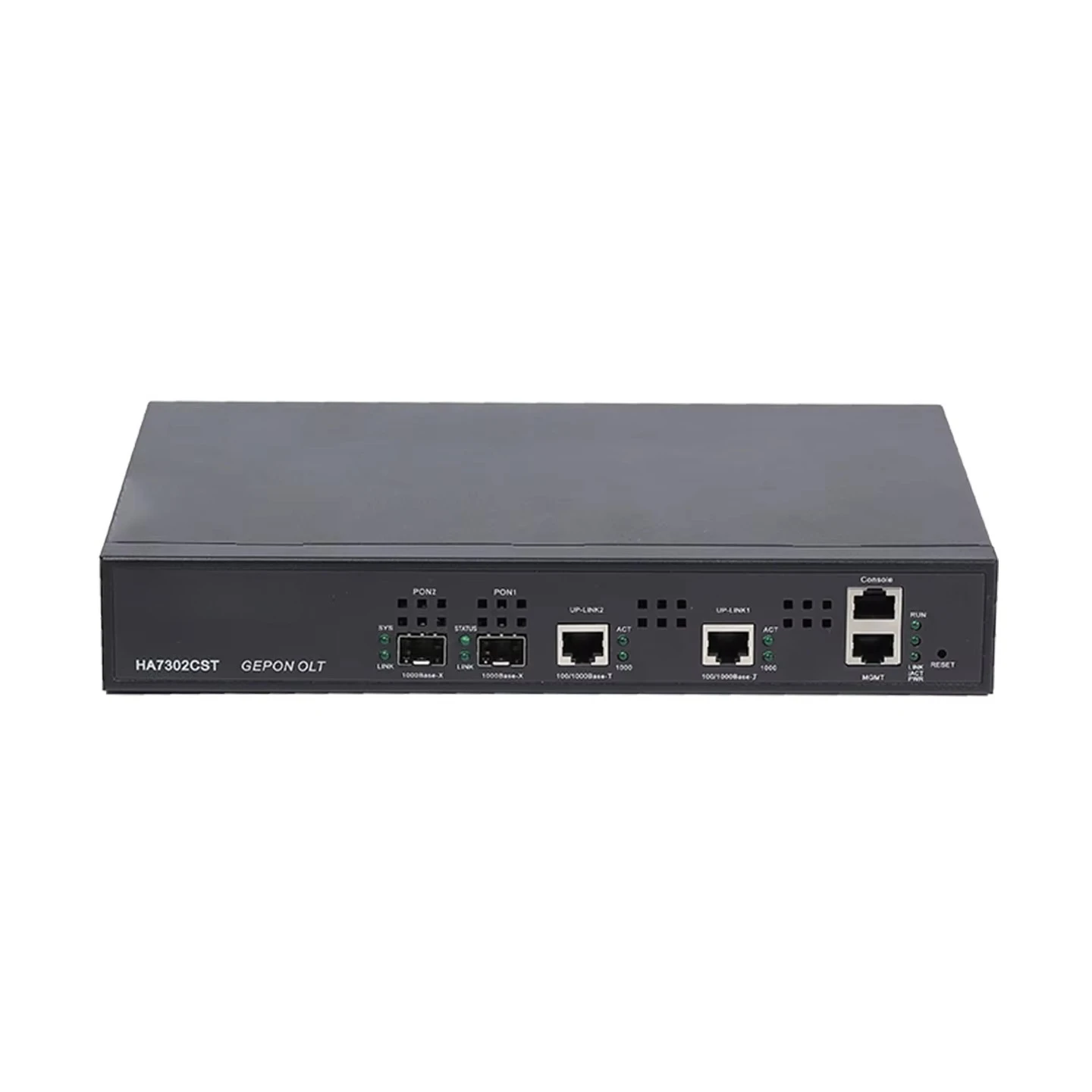 HA7302CST Without Pon Modules 2PON EPON OLT Fiber Optic Equipment FTTx Solutions 2 1000M Uplink Ports RJ45 Mini OLT