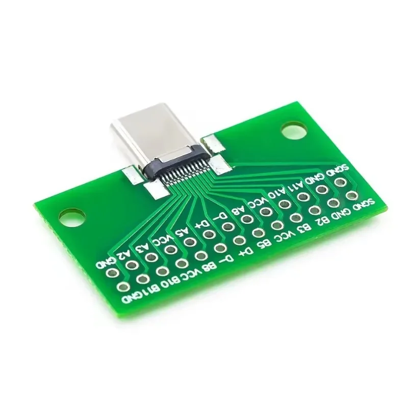 USB‑C Type‑C Male Female Test Board PCB Breakout Adapter Board For Connector Testing Experiment Debug