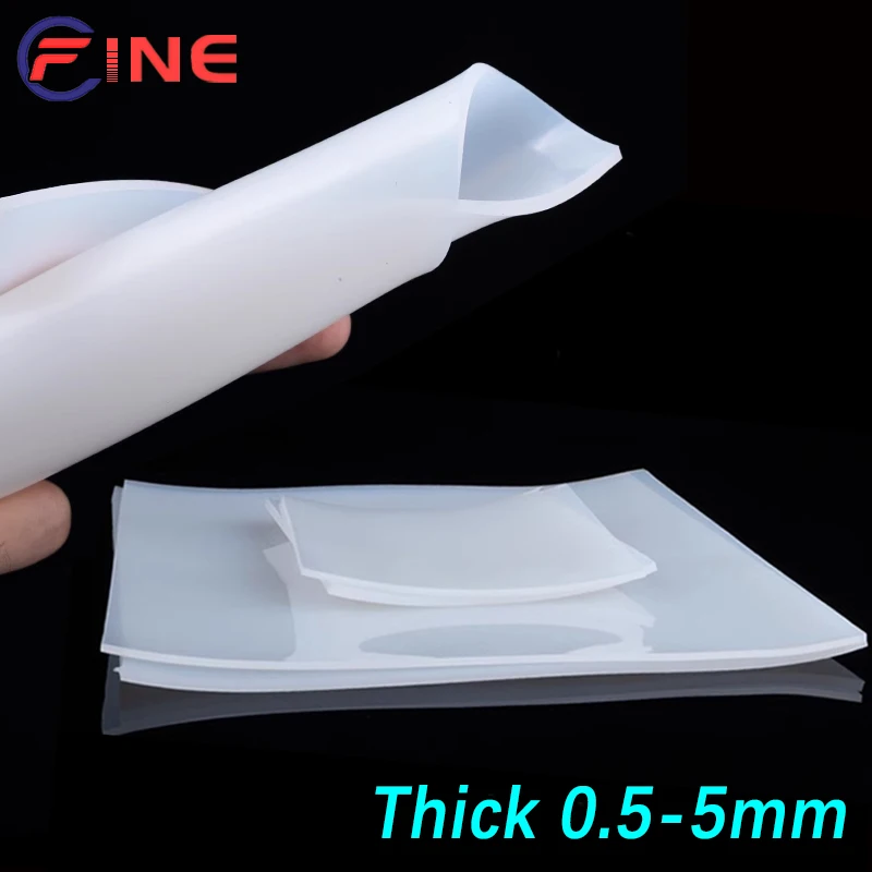 Translucent Silicone Sheet White Silicone Rubber Mat Gasket High Temperature Resistance Silicone Plate Pad