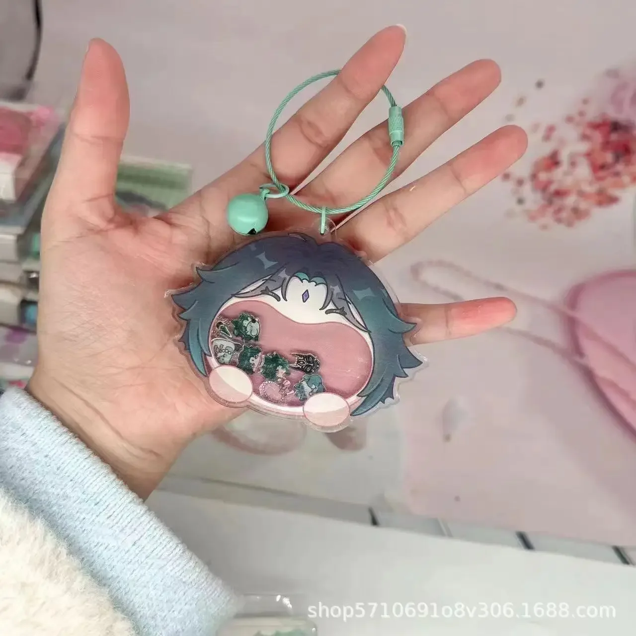 2025 Cute Shake Game Cartoon Kawaii Cosplay Keychain Acrylic Key Chain Ring Anime Jewelry Accessories Pendant Gift