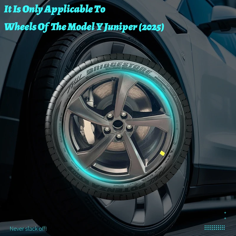 4 قطعة 19 بوصة HubCap ل تسلا نموذج Y جونيبر 2025 إعصار نمط السيارات Hubcap استبدال عجلات غطاء كامل حافة الملحقات