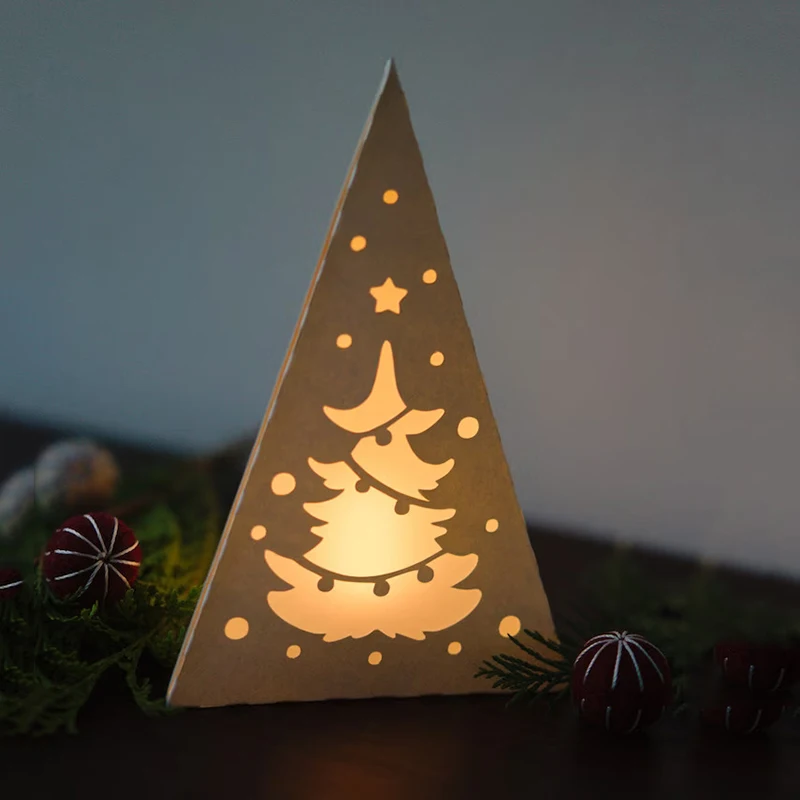 

2023 New Metal Cutting Dies Christmas Tree Lantern Decoration Scrapbooking Emboss Clipbook Template Greeting Card handmad Dies