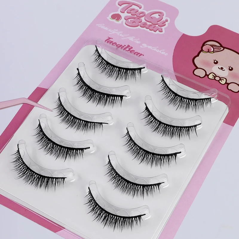 Ciglia finte manga a striscia completa senza colla Ciglia finte fai-da-te adatte per convenzioni comiche riutilizzabili in stile naturale