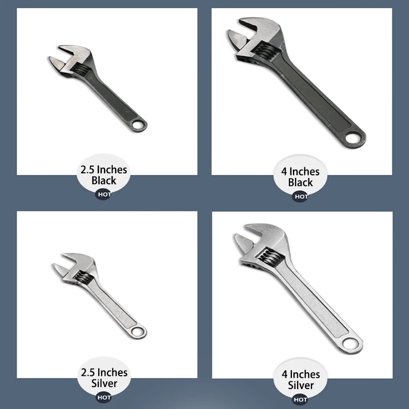 1Pcs Steel 2.5 Inch 4 Inch Monkey Wrench Mini Tool Adjustable Wrench Mini Open-end Wrench Mini Tool Shifting Spanner