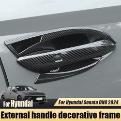 For Hyundai Sonata DN8 2024 Car exterior handle decorative frame sticker Automotive exterior modification