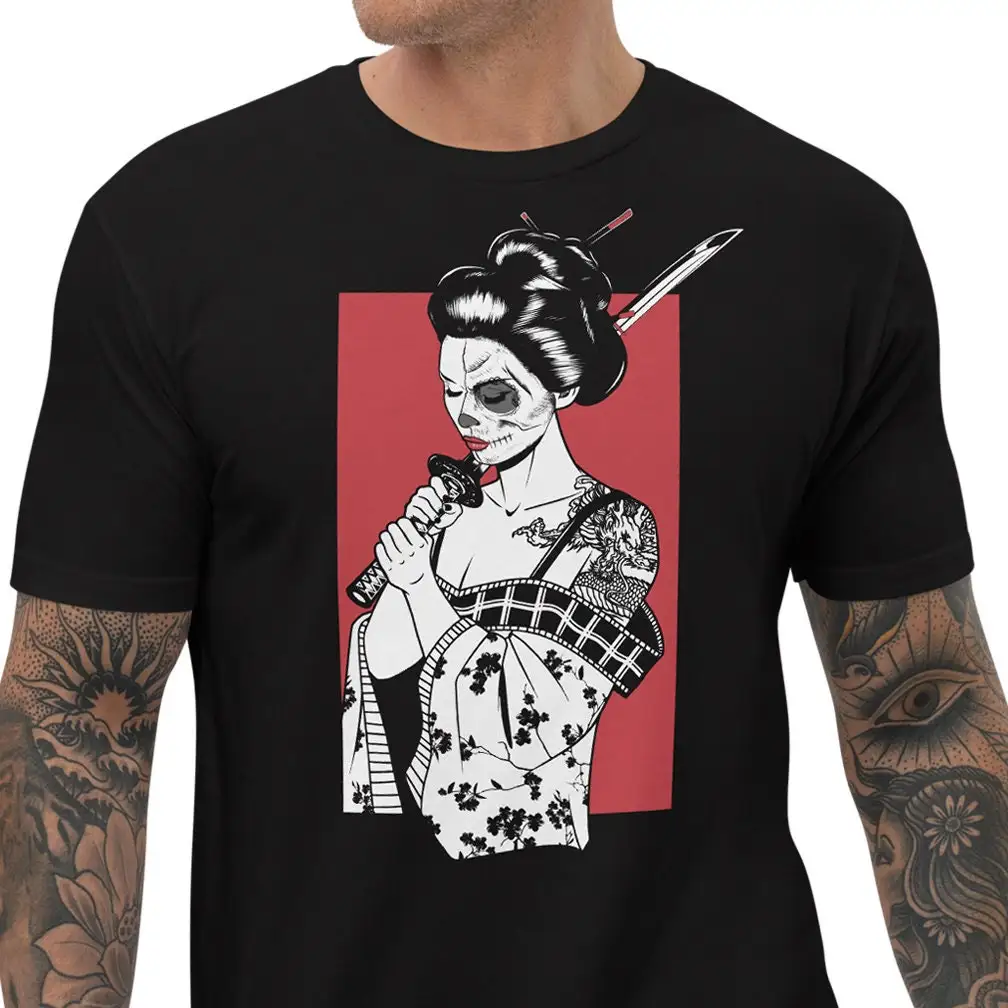 Samurai Geisha Day Of The Dead T Shirt