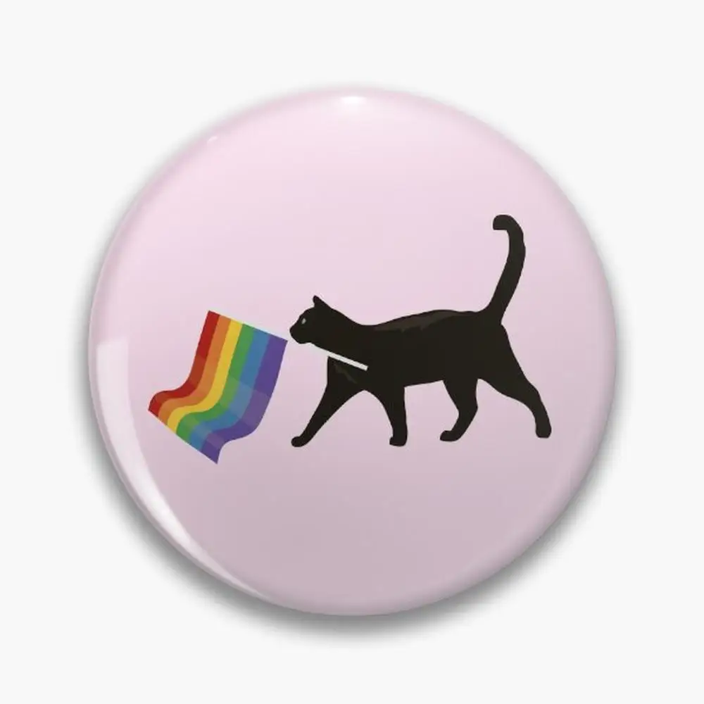 a little gay cat friend! Pin Buttons Brooches  Jewelry Accessory Customize Brooch Fashion Lapel Badges