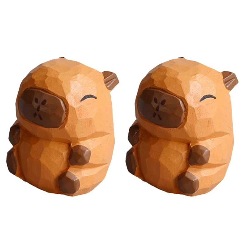 

AA81-Capybara Handmade Animal Carvings Cute Ornaments Office Desktop Decoration Gift Ornaments