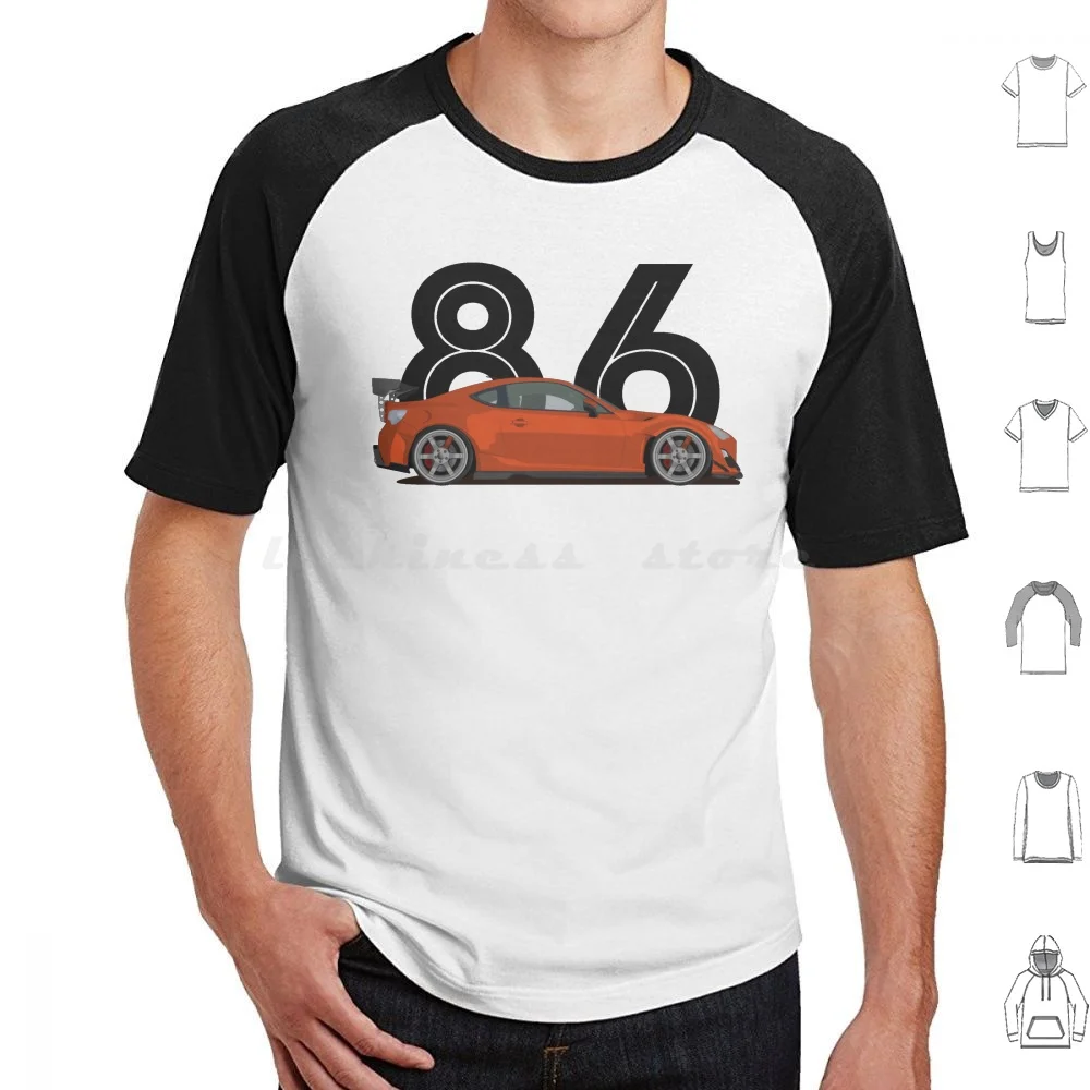 The Slammed 86 T Shirt Big Size 100% Cotton Frs Scion Gt86 Brz Life Stay Stock Jdm Japanese Manga Race Racing Drift Minimal