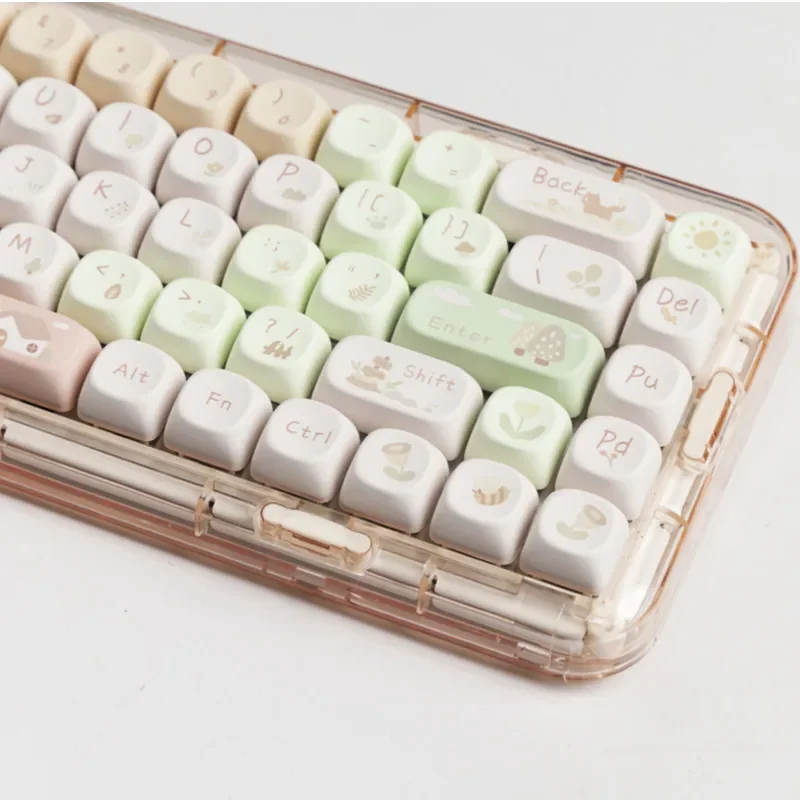 129 Key forest cabin PBT Keycap MOA Profile Dye Sublimation Keycap For Gaming Mechanical Keyboard Keycap MX Switch MOA Keycaps