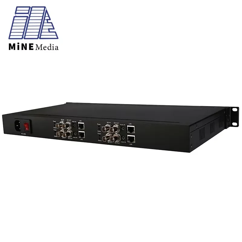 1U 4 Channel Rack-mounter H.265 RTMP RTSP HD/SD/3G SDI to IP Streaming Video Encoder