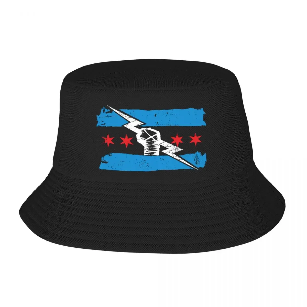 Custom Famous Wrestler CM Punk Bucket Hat for Women Men Printed Summer Travel Beach Outdoor Camping Cap