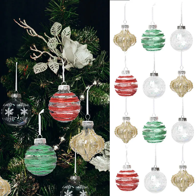 

9Pcs Christmas Balls Pendants Rose Gold Shatterproof Ball Xmas Tree Hanging Ornament Christmas Home Party New Year Navidad Decor