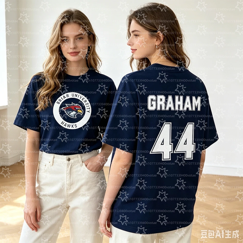 

Plus Size Off Campus Briar University Jersey Graham 44 22 DI LAURENTIS 66 Tucker 46 V-neck Short Sleeve Men Women 3D Print Tees