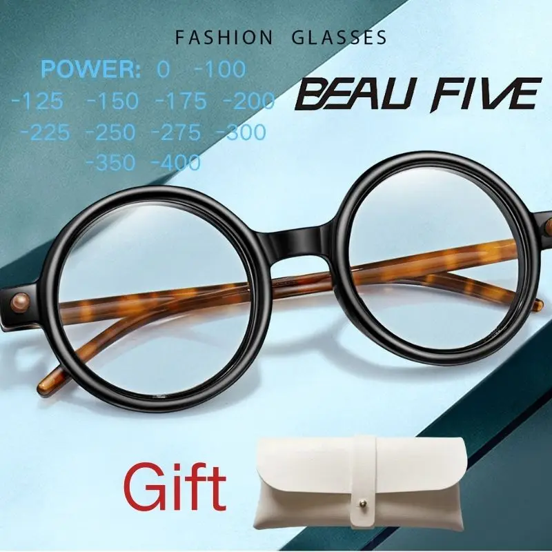 

BEAU FIVE Lightweight Fashion Eyewear Anti Blue Light Radiation Myopia Prescription Glasses for Office Travel Commute LAM