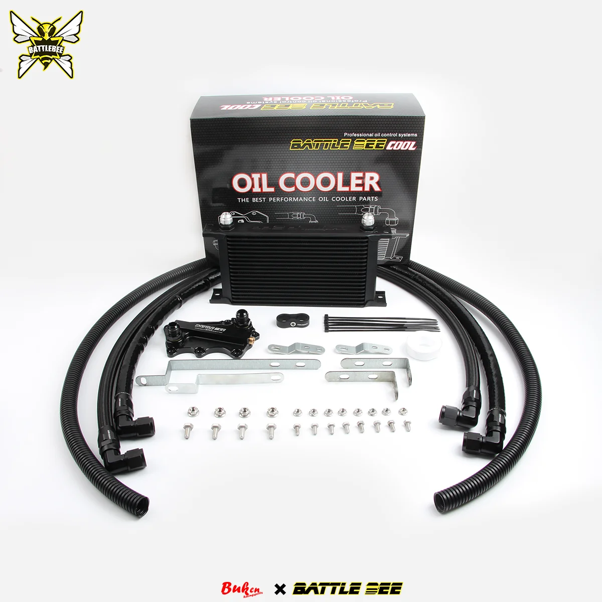 

Battle Bee Engine Oil Cooler Kit For BMW B58B30 140i 240i 340i Z4 Series Oil Filter Sandwich Adapter Radiator