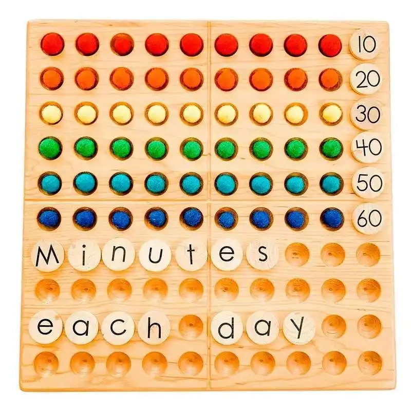 Jeu de Multiextrêmes Montessori en Bois pour Enfant, ApprentiCumbria des Maths, Comptage, Cent, Interactif