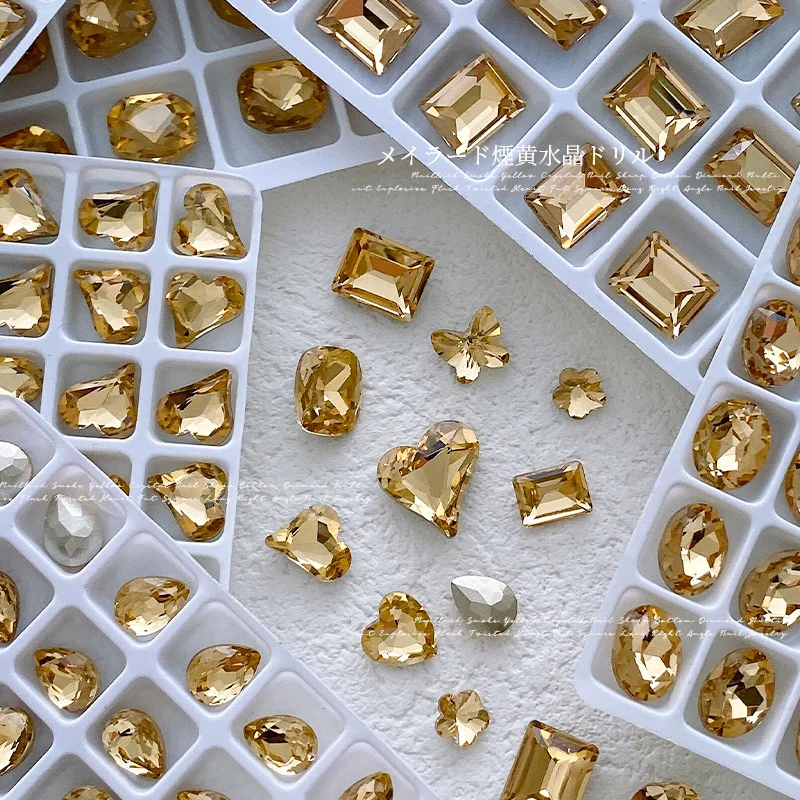 20PCS 3D Melard Color Scheme 3D Nail Art Rhinestone Pointed Bottomed Crystal Diamond Accessories For Nails Decoration Supplies