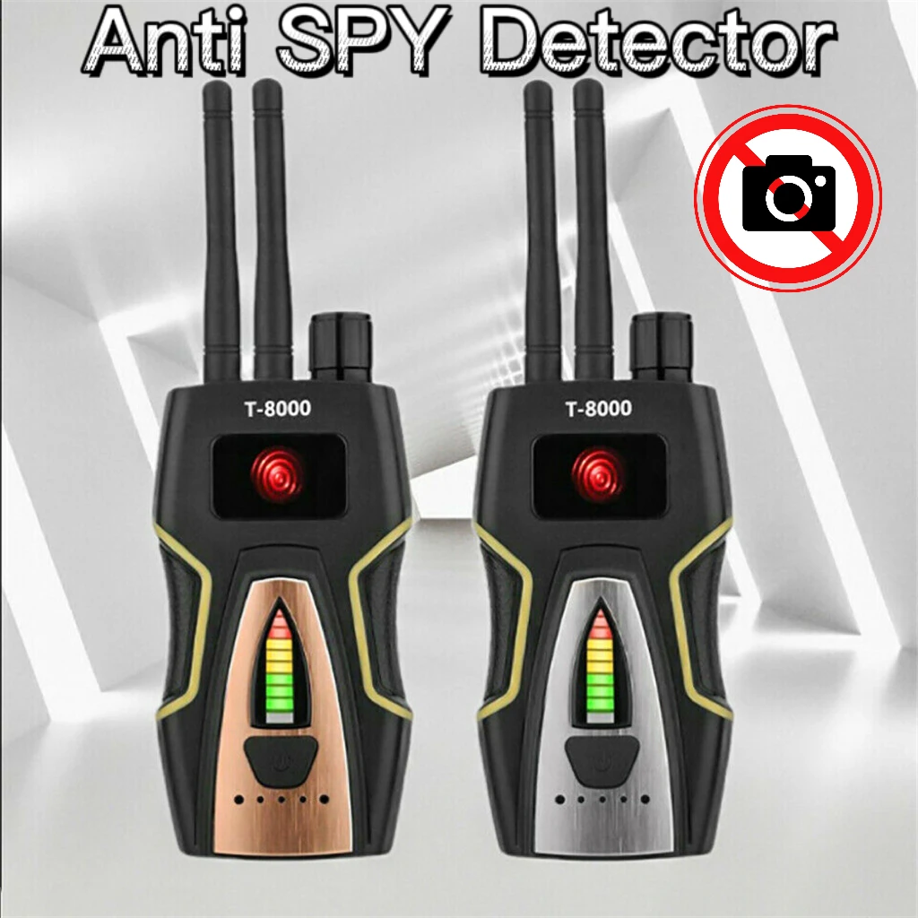 T-8000 Sans Fil RF Signal Anti-espion Détecteur Bugs Caméra Lentille 101GPS Audio Tracker Anti-écoute Militaire Qualité Scanner