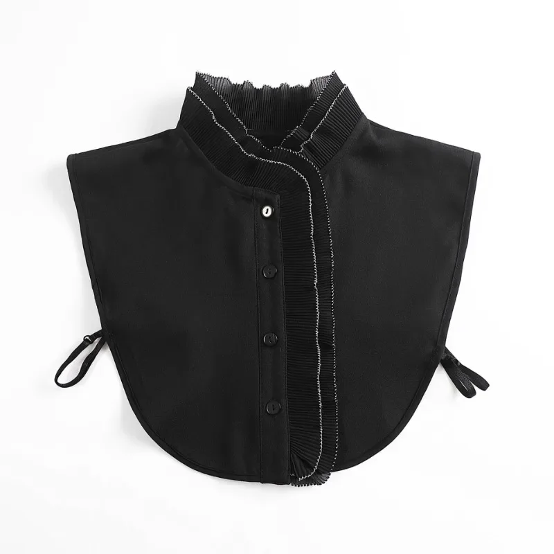 Classic Lady Shirt False Collar For Womens Shirt Lace Half Detachable False Faux Collar Tie False Collar Decorative
