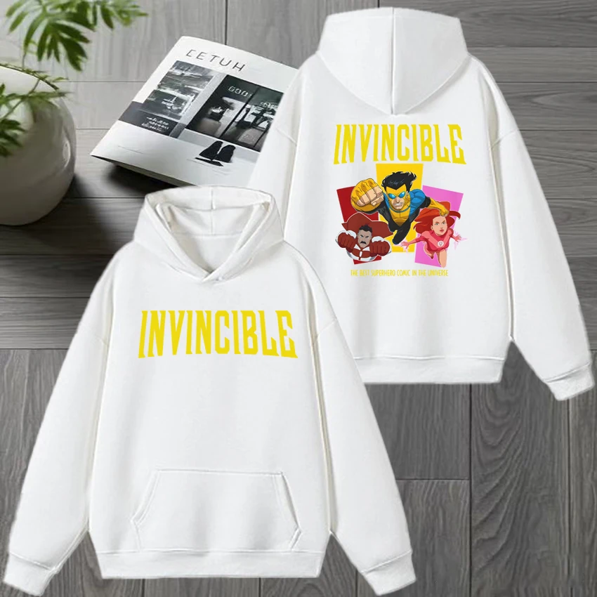 Hot Sale Invincible harajuku mode Grafische Winter Hoodies Mannen vrouwen comics populaire Fleece Sweatshirt Unisex Casual truien