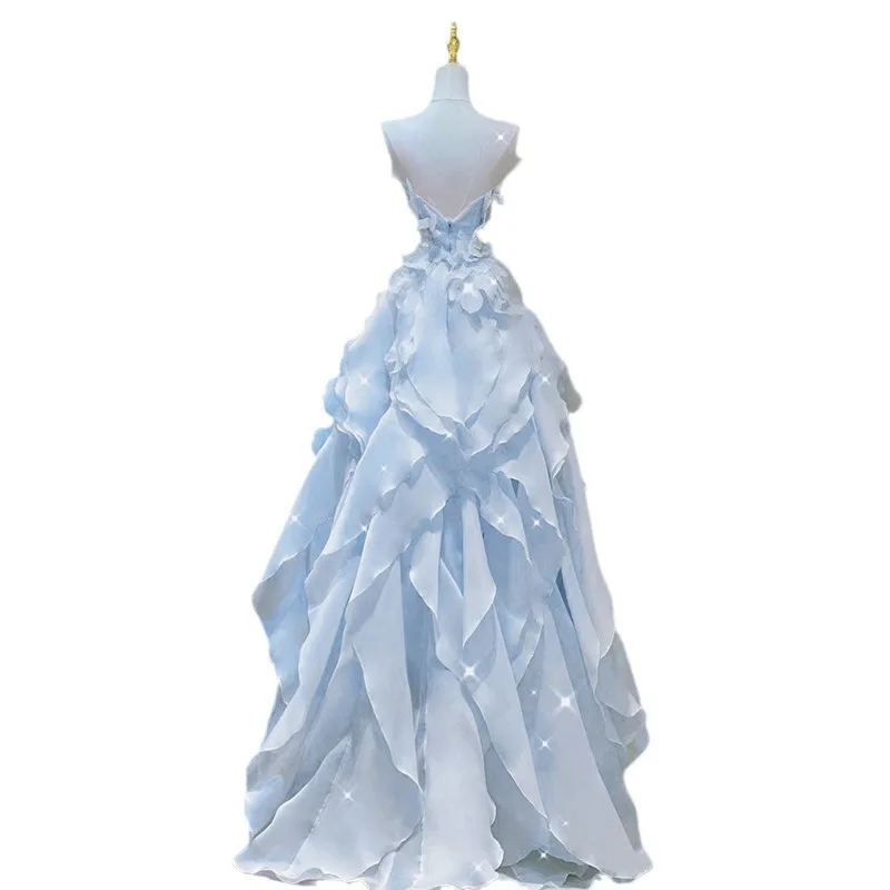 فستان نسائي طويل فساتين حفلات ليلية مسائية بدون حمالات بدون أكمام مثير للولائم الزفاف Y2k ملابس الشارع الشهير أنيقة #5