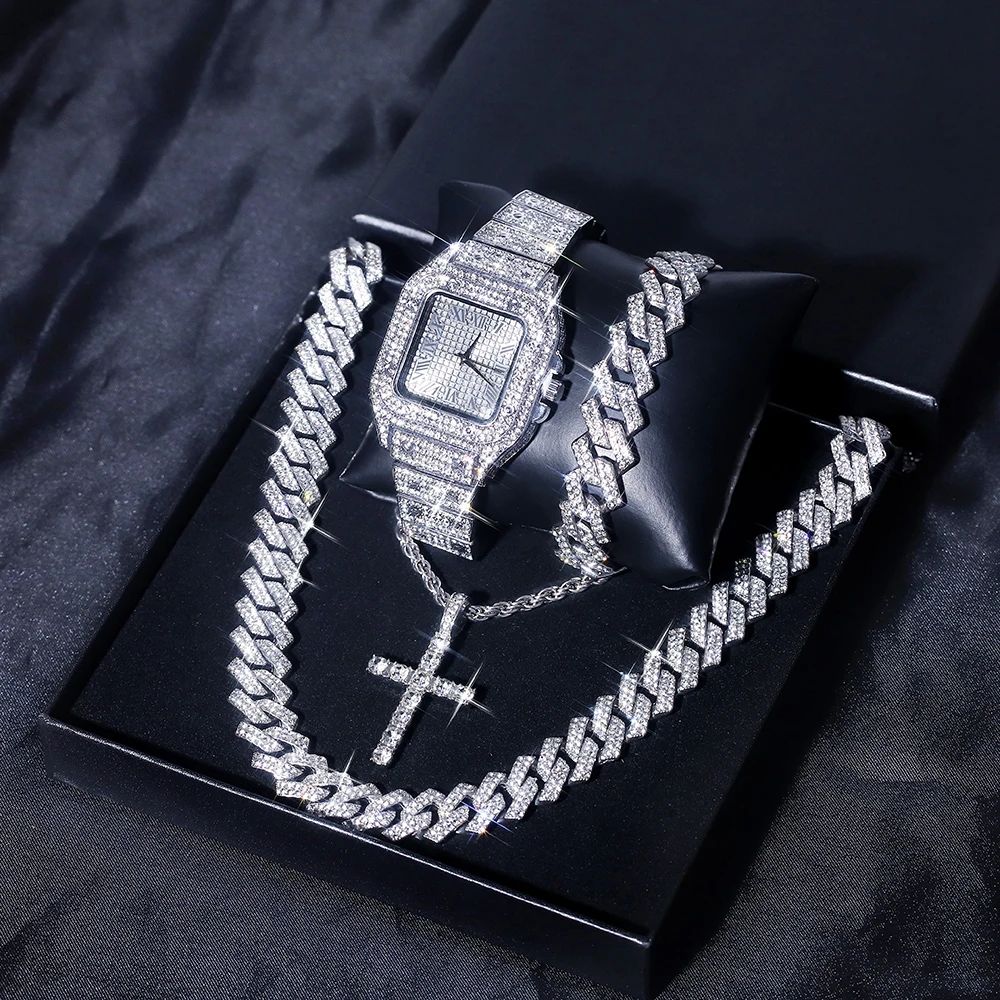 5Pcs Silver HipHop Watch Set I - Jewelry Type Watches review and price