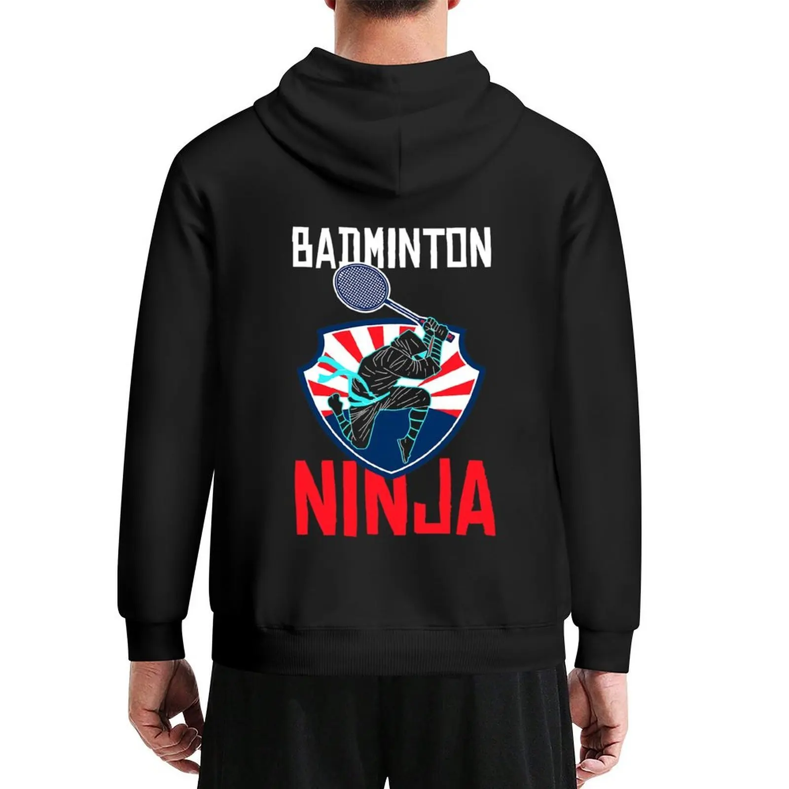 

Badminton Ninja Shirt Funny Badminton Player Badminton Gift Hoodie mens clothing autumn clothes graphic hoodies