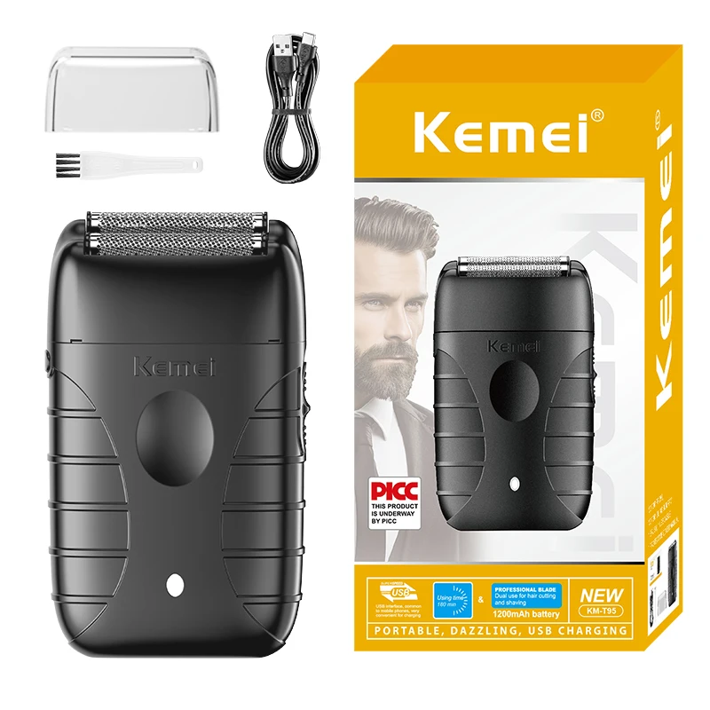 

KEMEI KM-t95 Мужская электробритва Беспроводная перезаряжаемая электробритва Мужской триммер для бороды Машинка для стрижки волос Бритва