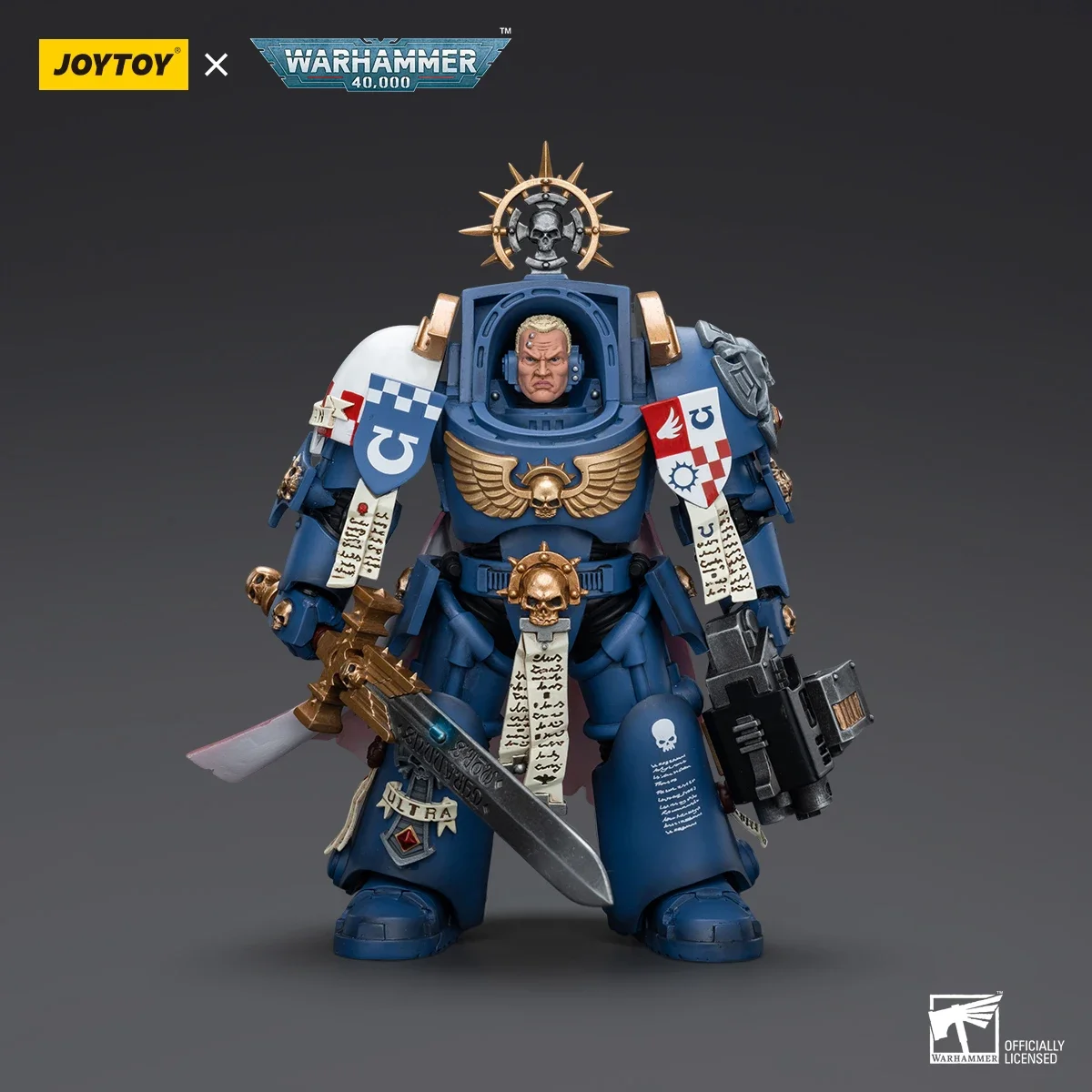 YTOY-Figurine d'action Warhammer 40K, chaîne, échelle 1/18, ultra-marines politiquement, équipe articulée, modèle militaire, beurre, jouet pour enfant garçon, ornement