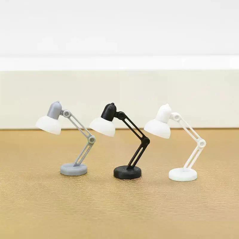 Mini Simulation Table Lamp, 1:12 Scale Dollhouse Study Room Decoration (Not Light Up)