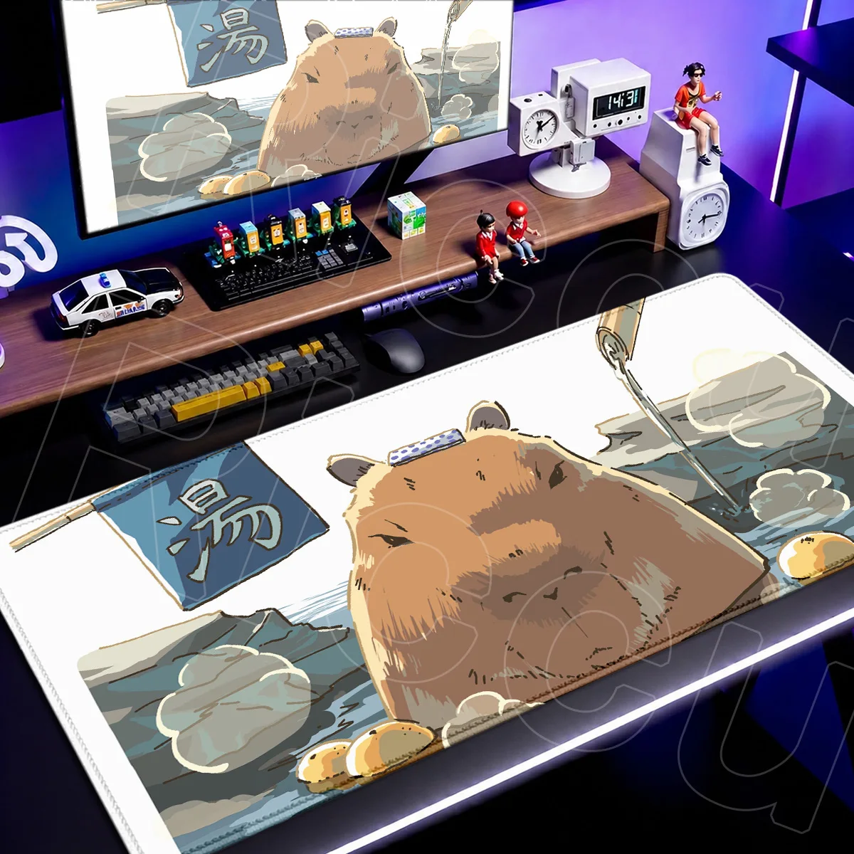 XXK E-Sport Gamer Dekoration Matte Anime Kawaii Capybara Mauspad Groß Rutschfest Naturkautschuk Schreibtischunterlage PC Gaming Zubehör – Detail 10