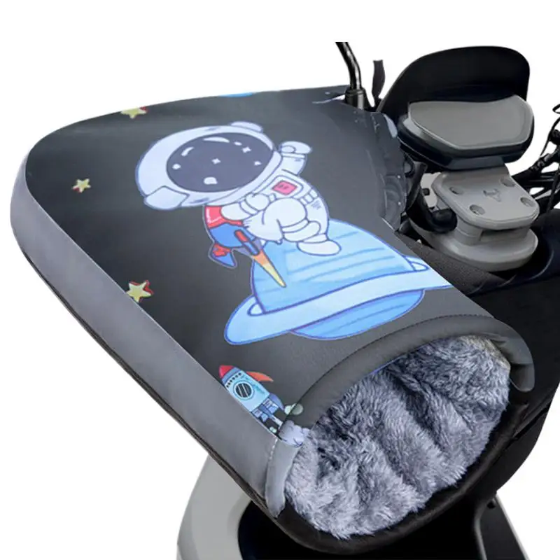 オートバイのハンドルバーグローブ、反射漫画スノーモービルミット、ハンドルバーマフ、寒い天候、サイクリンググローブ、スクーターグローブ