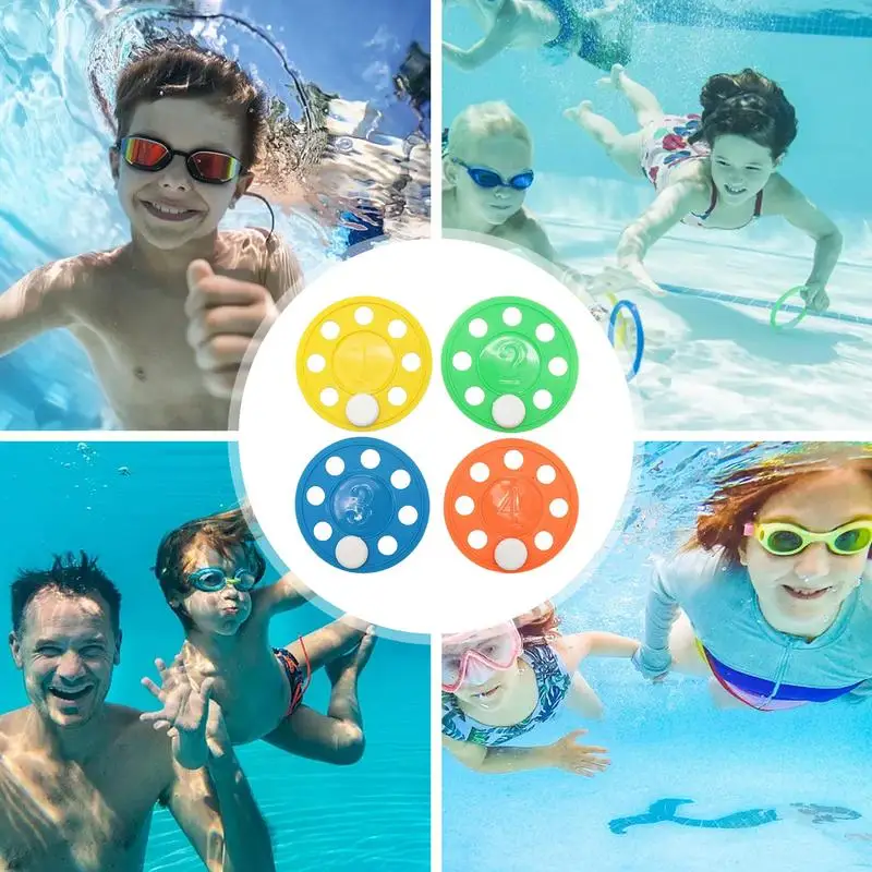 Schwimmbad Spielzeug Scheiben Unterwasser Tauch spielzeug für Kinder Jungen Mädchen niedlichen Pool Spielzeug für den Sommer bunte Wasserspiel zeug für