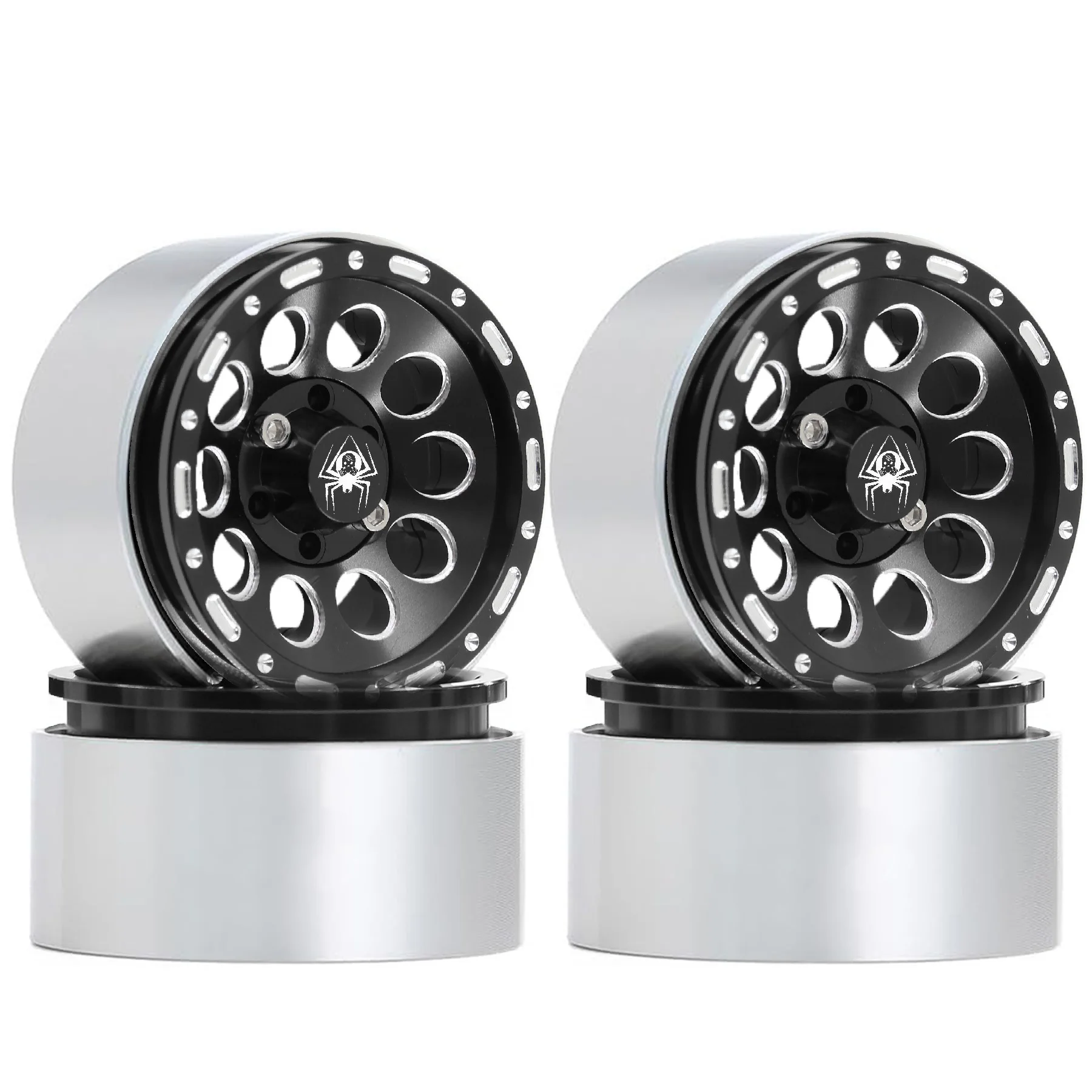 RC 1.9 Beadlock Wheels for 1/10 RC Crawler TRX4 TRX6 SCX10 90046 AX103007 VS4-10 MST CFX RC4WD D90 Red Cat Gen8 7