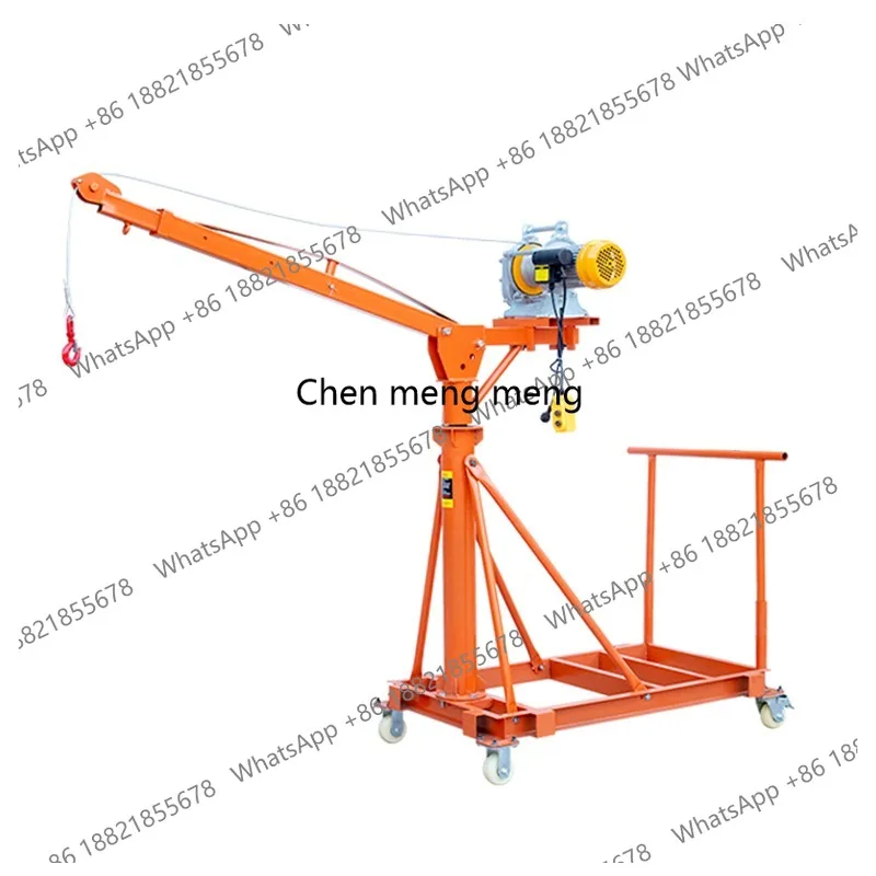z189 Mobile small crane hand-cranked electric household 220V hoist lifting machine retractable lifting machine