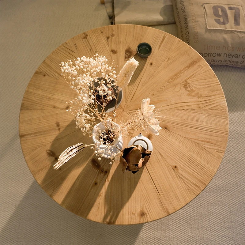 الشمال كريم نمط أريكة طاولة جانبية الحديثة الرجعية خشب متين مقهى طاولة القهوة الإبداع تصميم أثاث المنزل Stolik FYCT