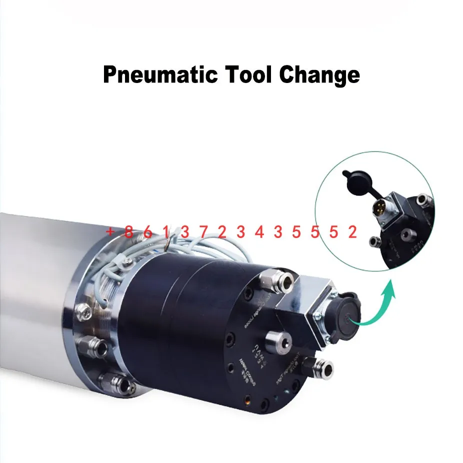 3KW BT30 Automatic Tool change Spindle Pneumatic Water Cooling Spindle (CF) Vector inverter  KIT ATC 220V 380V For Milling Metal