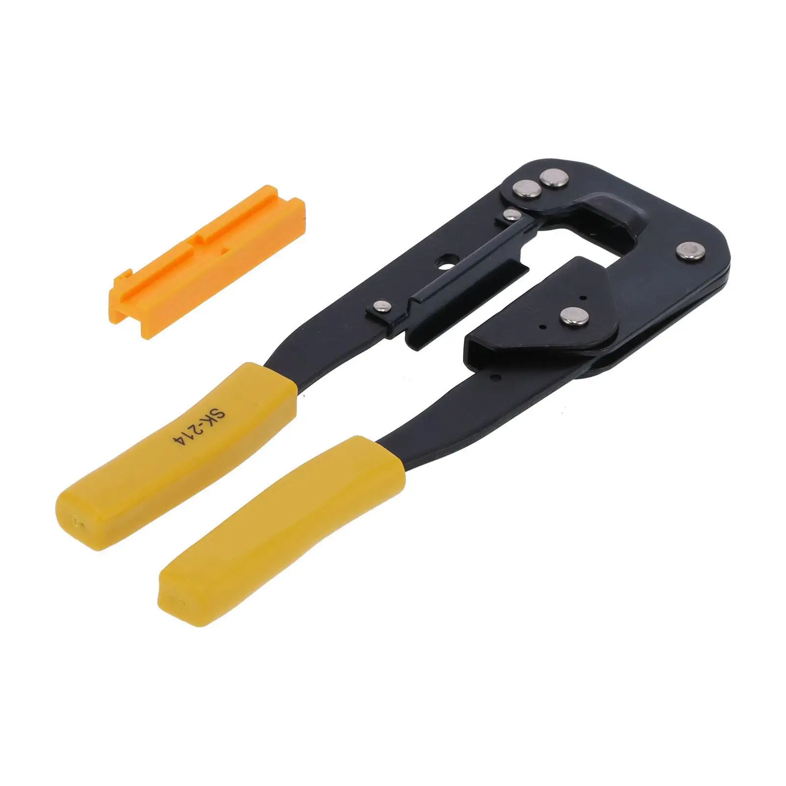 SK-214 Flat Ribbon Cable Crimper High Carbon Steel Wire Pliers with Die Holder for Efficient Cable Management