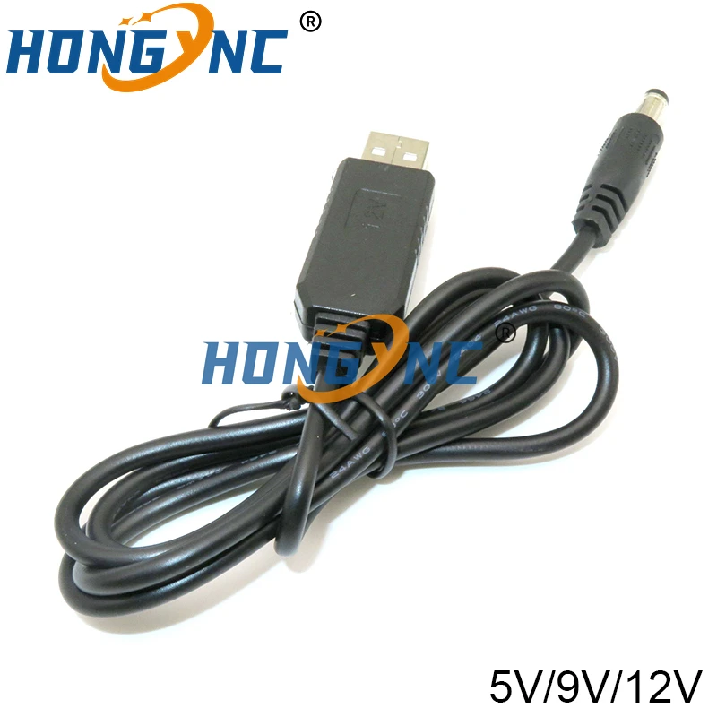 USB Power Boost Line DC 5V To DC 9V / 12V Step Up Module Usb Converter Adapter Cable 2.1x5.5mm Plug