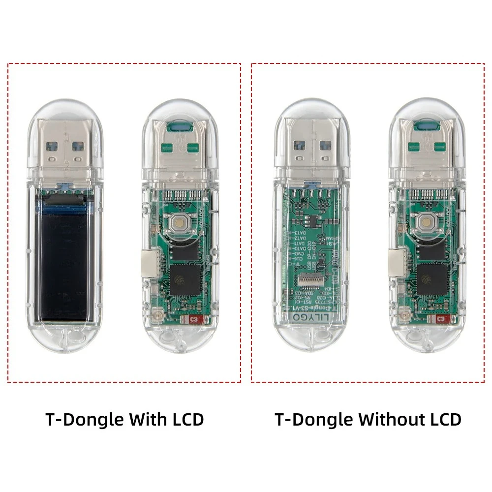 T-Dongle-S3 ESP32-S3 Development Board With Screen Dongle 0.96 inch ST7735 LCD Display Support WiFi Bluetooth TF Card