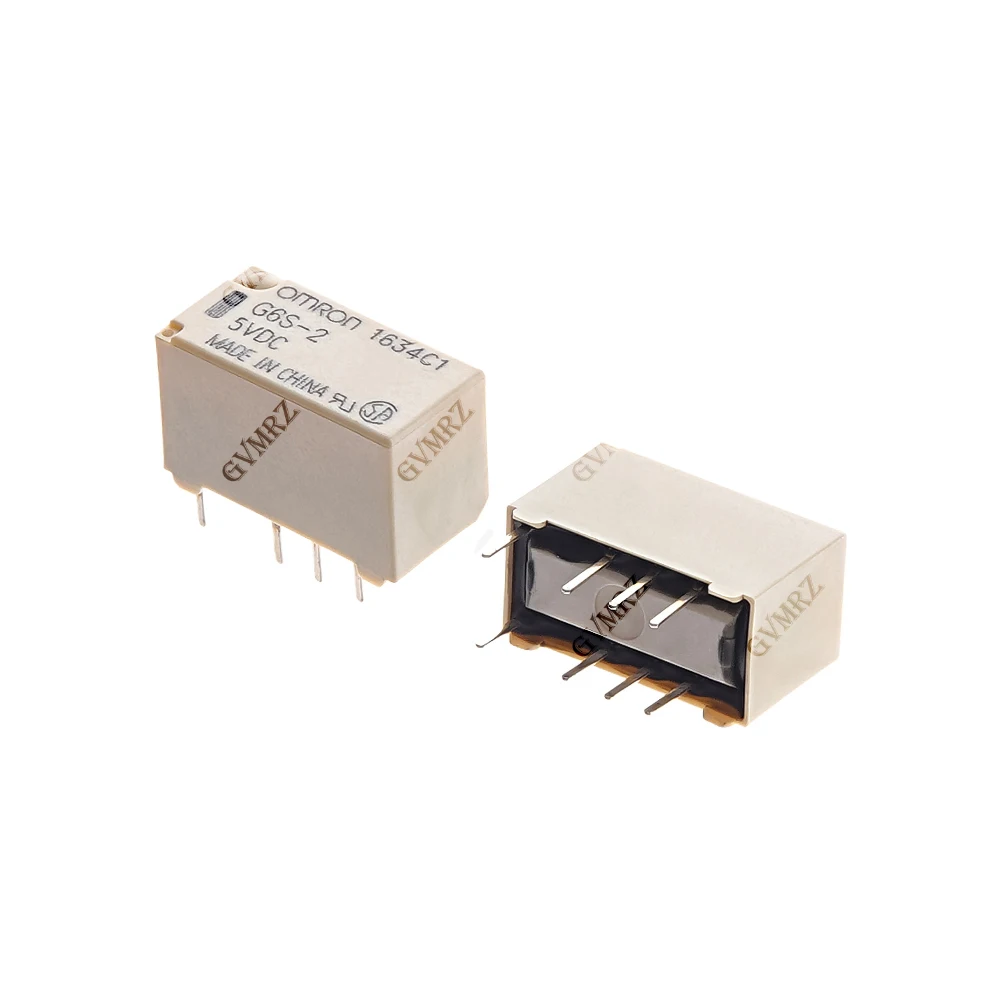 5PCS 12VDC New G6S-2 5VDC Signal Relay 8Pin DC 5V 12V 24V 2A Mini Signal Switch Relays 24VDC 5VDC 3VDC